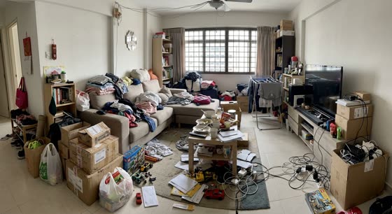 Cluttered room