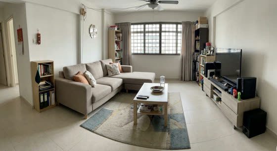 Decluttered room